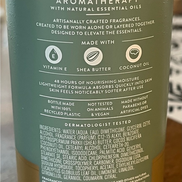 Bath & Body Works Eucalyptus Aromatherapy Moisturizer Full Size NEW - Picture 3 of 4